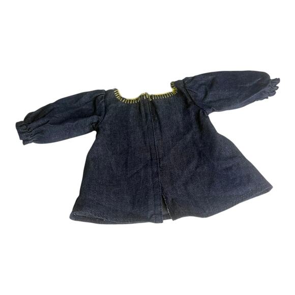 American Girl Doll Julie Tunic Top Blue Denim Shirt Accessory Floral Embroidery - Picture 3 of 5